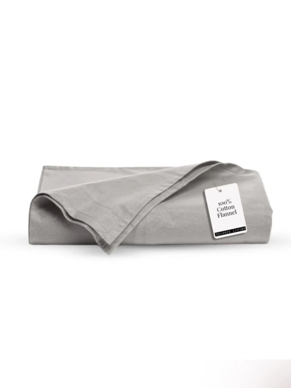 Ultra-Soft Oversized Flat Sheet 100% Cotton Flannel 18” Deep QUEEN GRAY